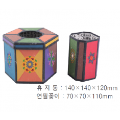 휴지통과 연필꽂이(물전사)