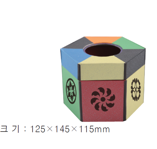 원통휴지통(문양색종이)