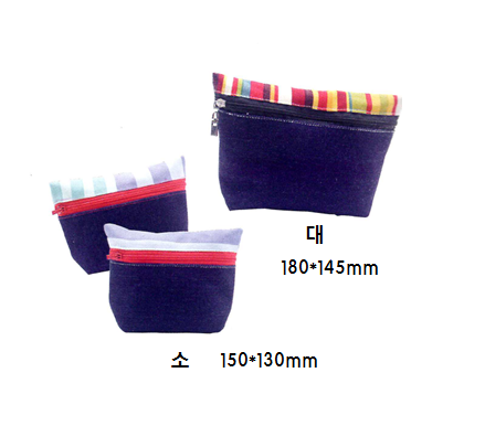 앞지퍼 청지 지갑